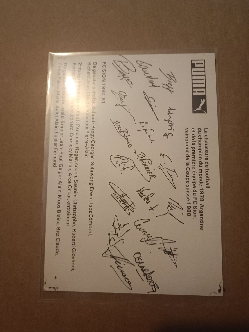 Autogramme: FC Sion - Saison 1980/81 – Gebraucht aus Menziken von Artographs 1