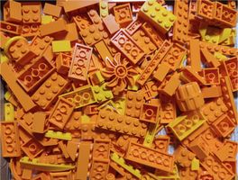 LEGO 180 Verschiedene Orange und dunkle Gelb Teile -D63