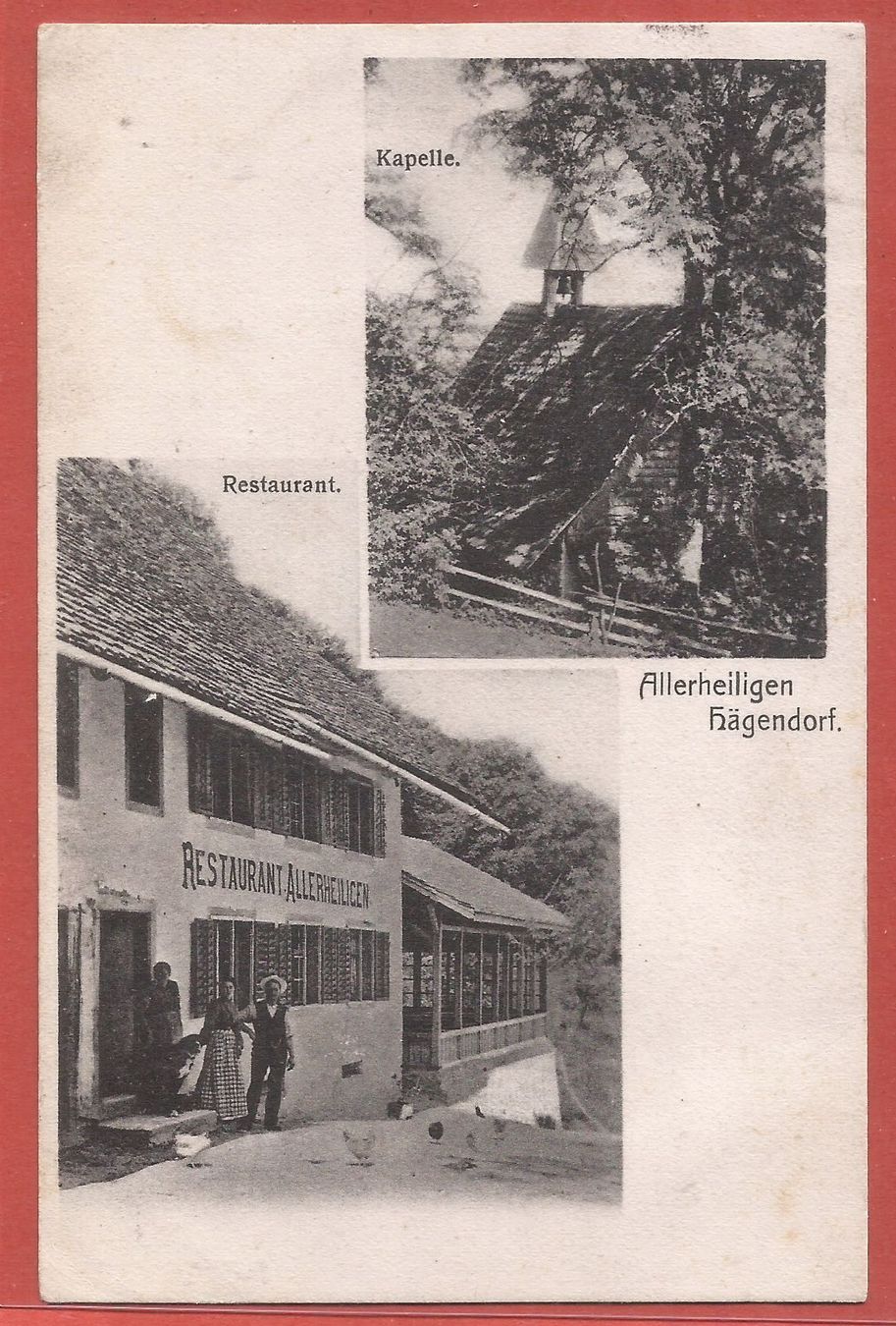 Cartoline postali: Hägendorf - Restaurant Allerheiligen - 1909 – Usato da Fislisbach venduto da Porano