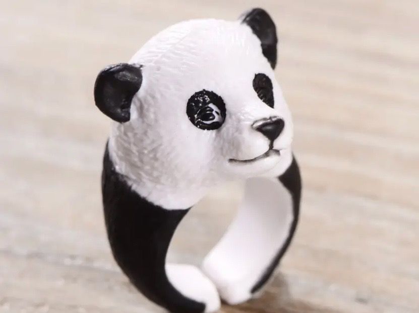 Ringe: Ring mit Panda, Nr. 62 – Neu (gemäss Beschreibung) aus Gams von Mariawicca