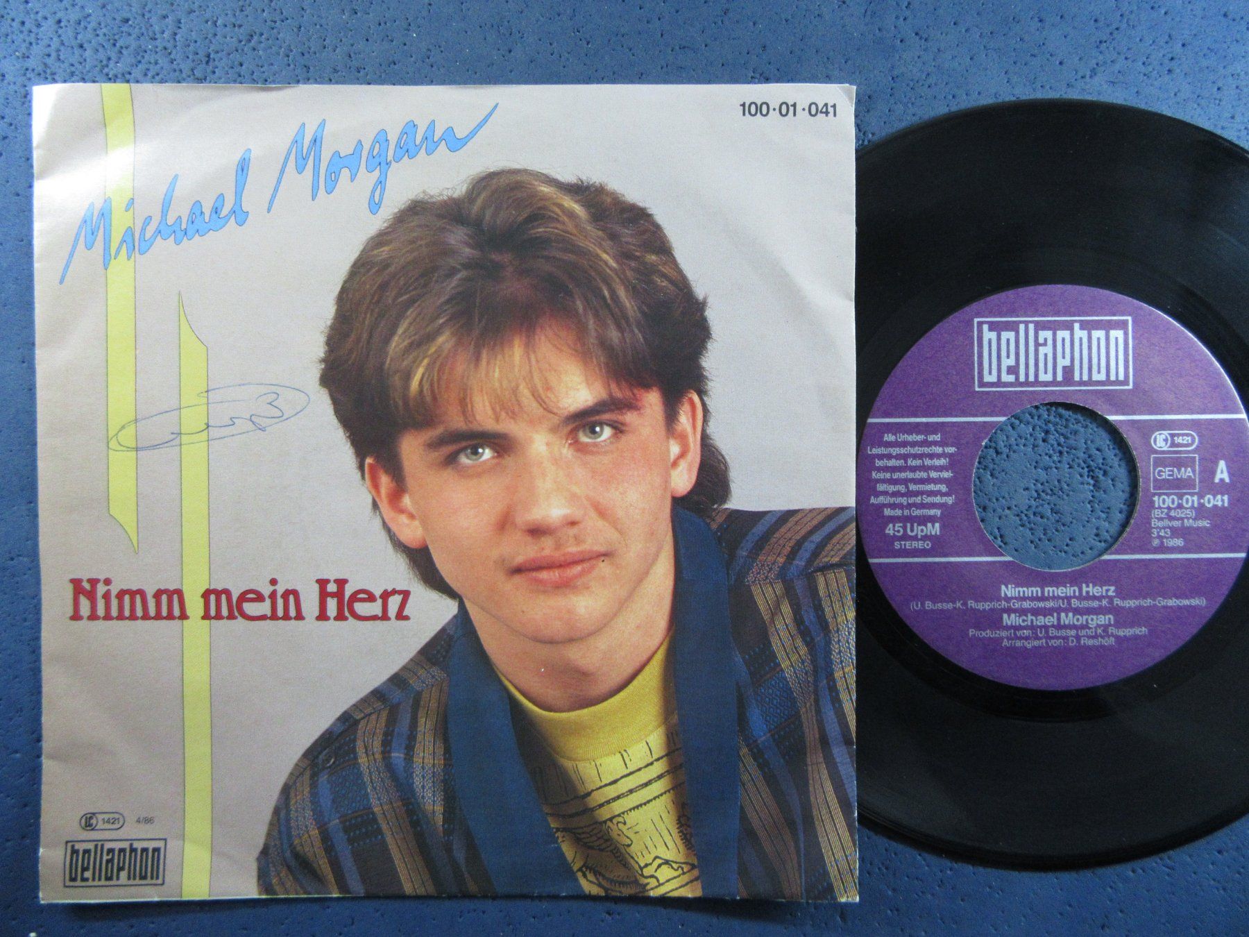 MICHAEL MORGAN NIMM MEIN HERZ/LIEBE UND TRÄENEN 7&amp;quot;SI9NGEL45T (Gebraucht ...