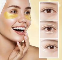 Goldene Augenmaske mit Collagen und Hyaluronsäure