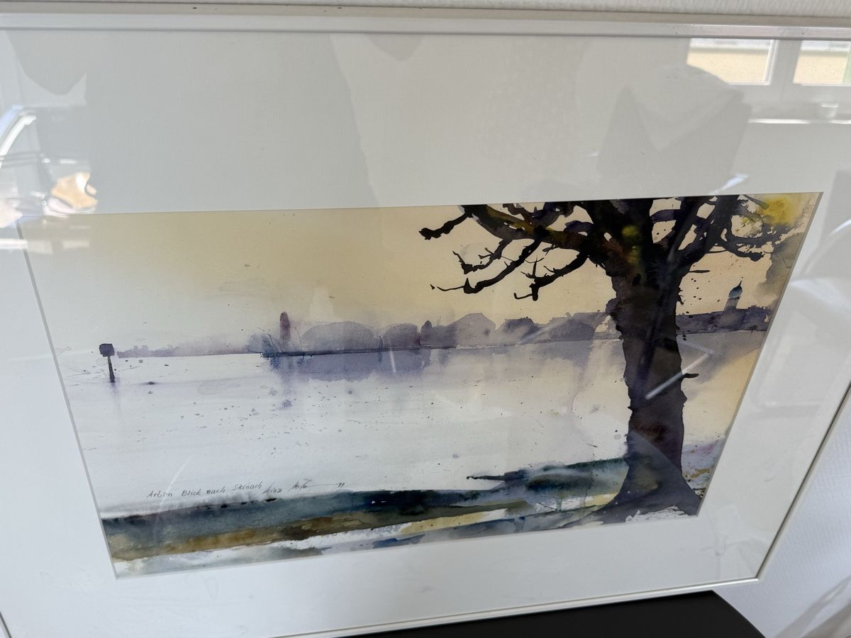 Gemälde: Original Aquarell, Arbon Blick nach Steinach, 1999 – Gebraucht aus Arbon von Jelmo 1