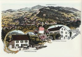 Gruss aus Kienberg -  (Lithoansicht um 1900 im Format A4)