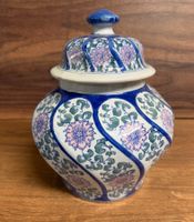 Chinesische Porzellan Dose, blau-weiss, Vintage