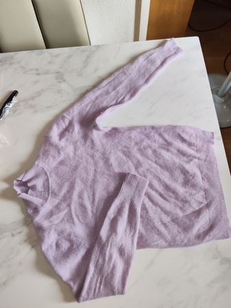 100% Kashmir Pullover Lavendel S/XS