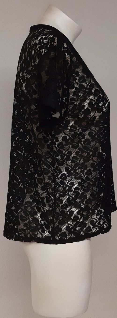 H&M Top: H&M Damen Spitzen Bluse Schwarz Gr. 38 – Nuovo (secondo la descrizione) da Seuzach venduto da VT-Collections2 2