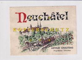 Etikette für Wein - Neuchâtel /bd