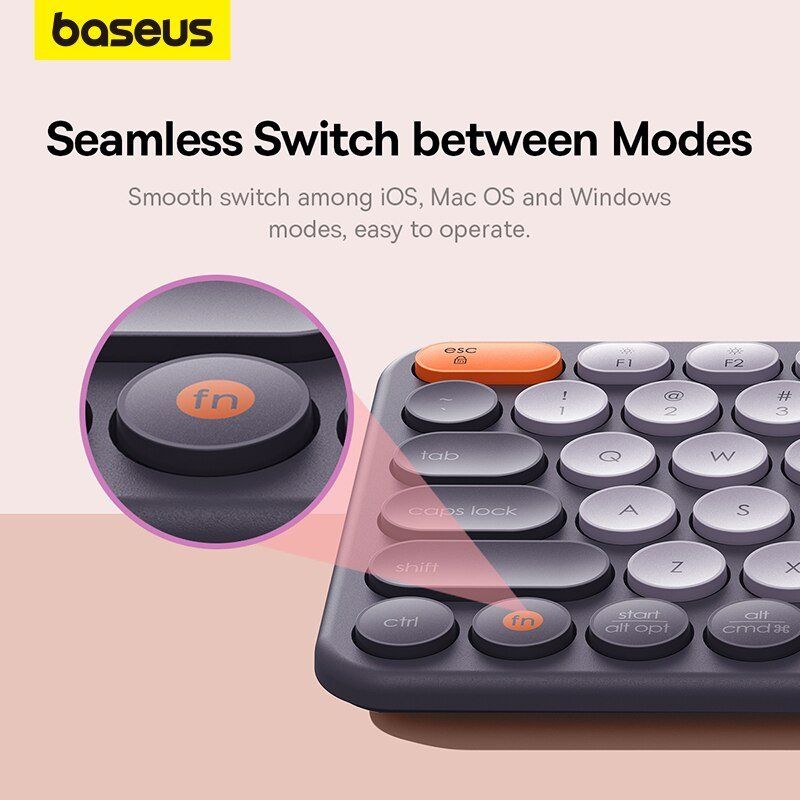 Tastiere: Baseus Mini Tastatur Bluetooth + 2.4 / 5 GhZ, kabellos – Nuovo e nell'imballaggio originale da Romanshorn venduto da pfimex 3