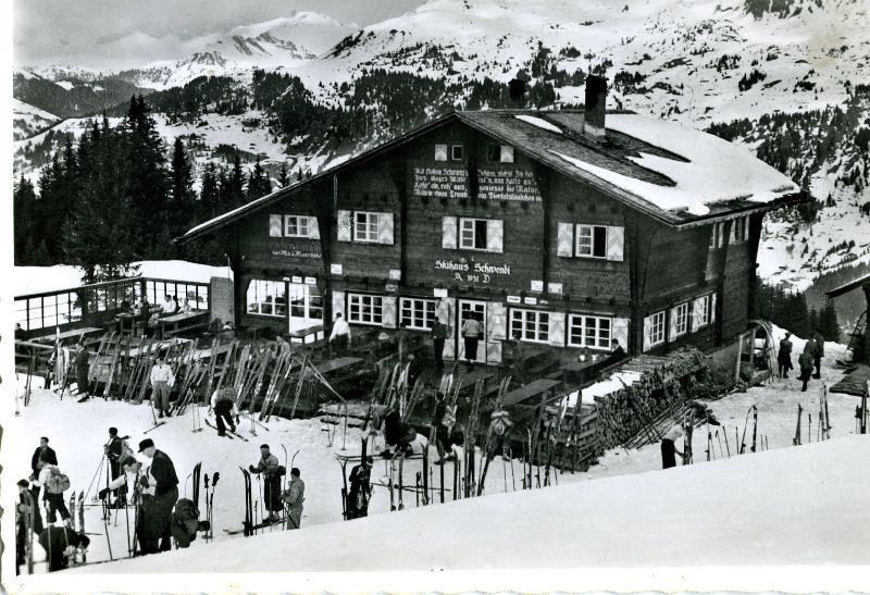 Ansichtskarten: Schwendi - im Prättigau + 1945 – Gebraucht aus Emmenbrücke von teestube