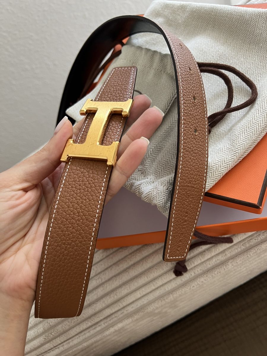 Hermès Cinture: Hermès Gürtel Constance, Gr. 75, Goldschnalle – Usato da Bern venduto da Janne.KN 2