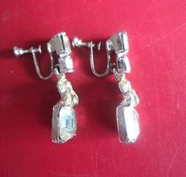 Elegante Vintage Ohrclips mit Strass-Steinen