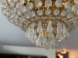 Deckenlampe Gold Kristalloptik Ø40cm