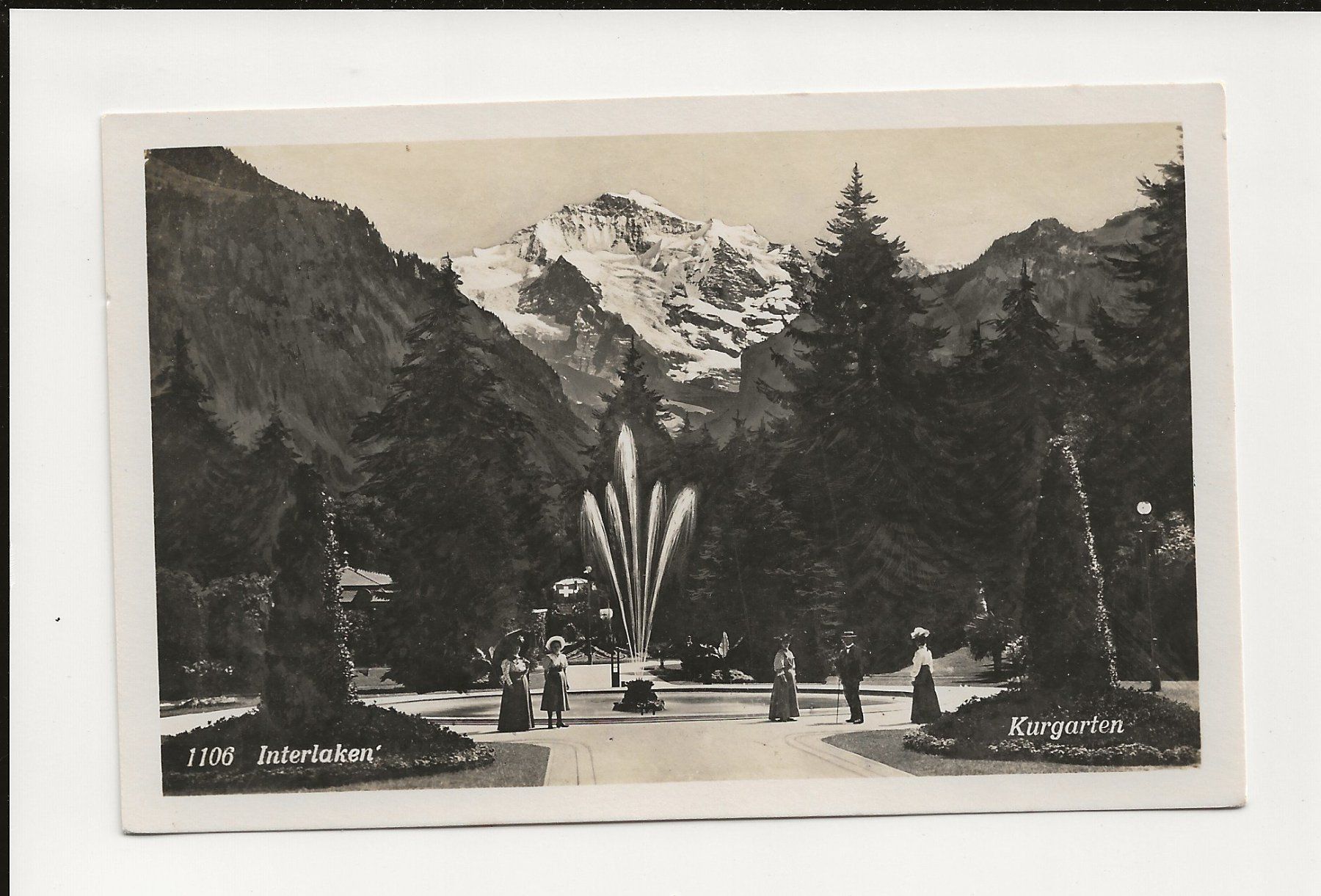 Cartoline postali: AK ca.1920 Interlaken Kurgarten belebt – Usato da Greifensee venduto da 315WDO