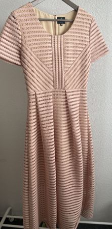 Elegantes Sommerkleid Gr. 38 Rosé Spitzenkleid Festlich