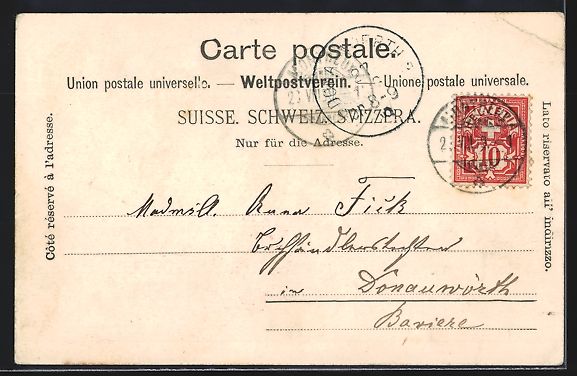 Cartoline postali: Montreux, Ortsansicht mit Dent du Midi a – Usato da Berlin venduto da bartko-reher 1