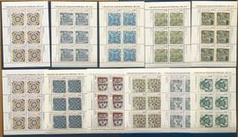 Portugal 1981-84 - 500 Jahre Azulejos - 11 Kleinbogen **