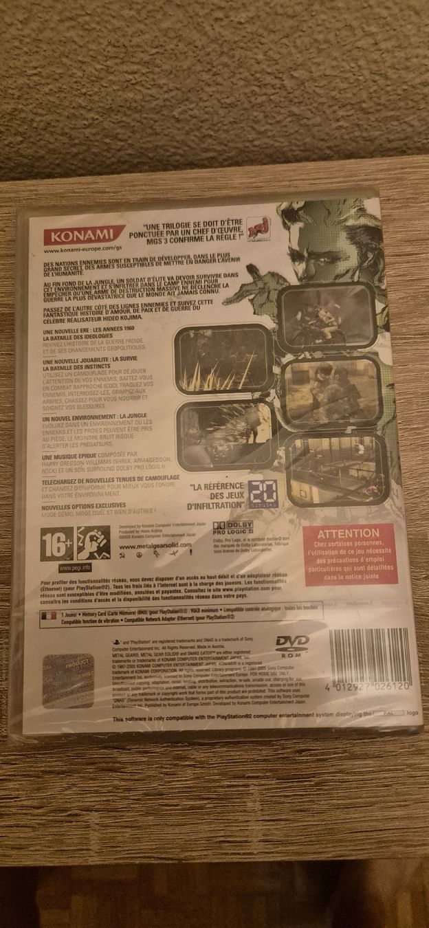 Giochi: Metal Gear Solid 3 : Snake Eater - PS2 - Comme Neuf ! – Nuovo e nell'imballaggio originale da Genève venduto da Bayoushi 2