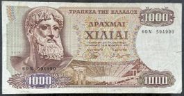 Griechische 1000 Drachmen Banknote von 1970, Top Zustand!