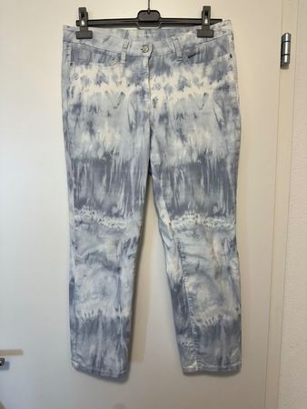 Cambio Jeans - Batik Look - weiss/grau/blau - 42 - wie Neu