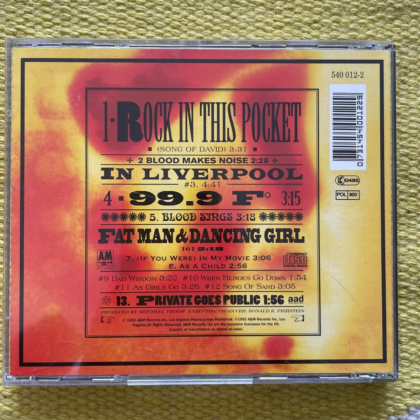 CD: SUZANNE VEGA-99.9F – Usato da Rorschacherberg venduto da CD-Roli 1