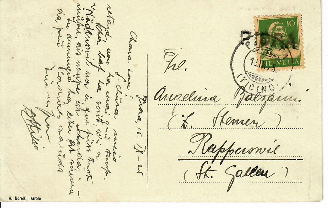 Cartes postales: Piora  1925 – D'occasion à Hochdorf par Ziegel-16 1