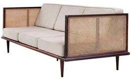 Sofa Kanapee Couch Polstermöbel Teakholz