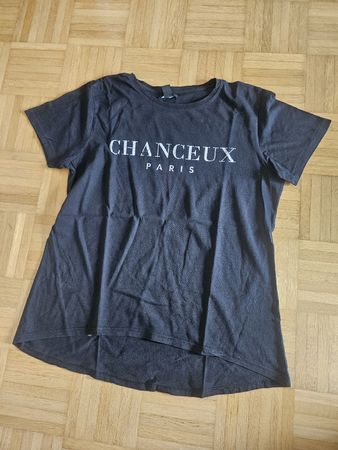 T-Shirt Amisu Chanceux Paris schwarz Grösse L 