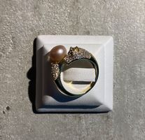 Eleganter Leopard Ring aus Silber mit Süsswasserperle ✨🐆✨