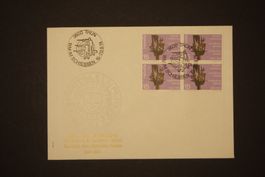 1974 Brief MiNr. 1039 Schweiz 4er Block