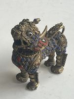 Tierfigur antik verziert mit Steinen guter(S17)