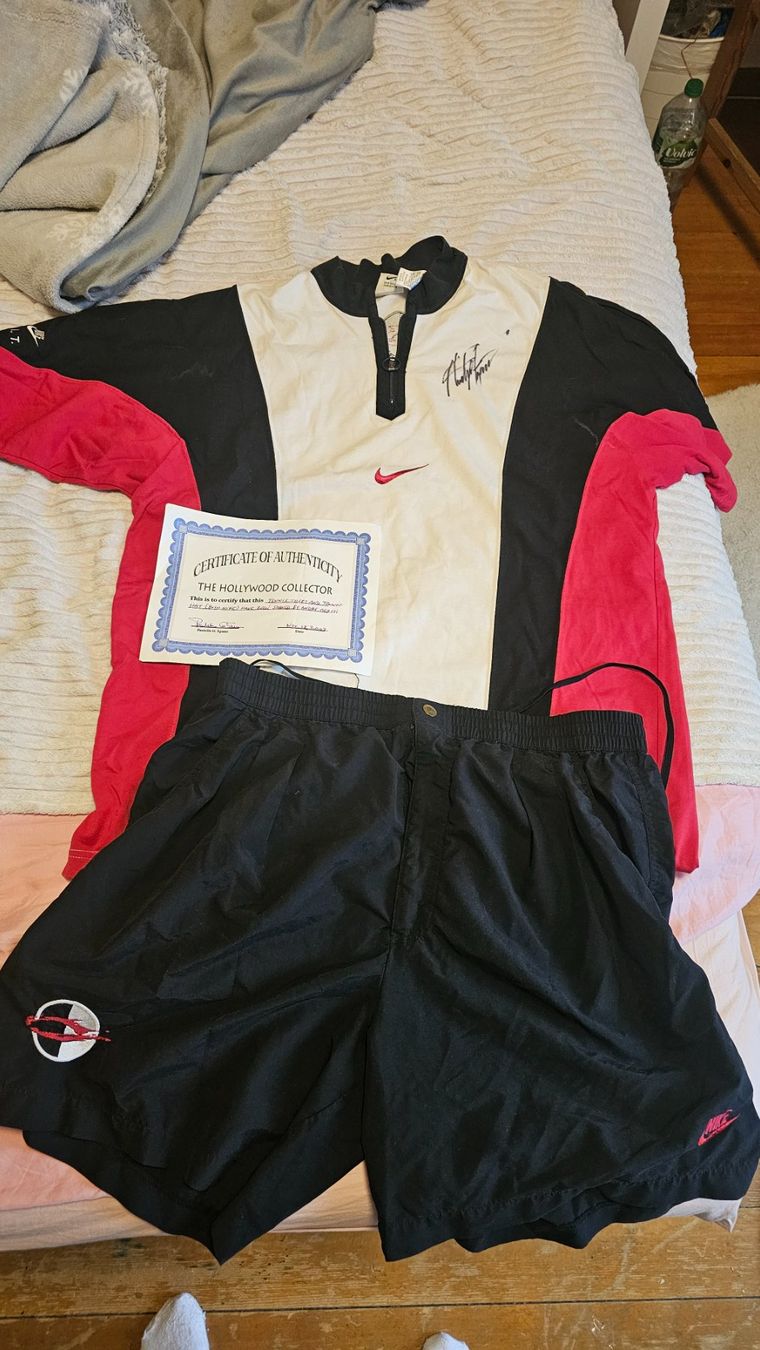 Nike Canottiere & Pantaloni: André Agassi T-Schirt signé – Usato da Etoy venduto da angi020