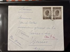 Enveloppe philatélique Belgique 1965 vers Genève état bon