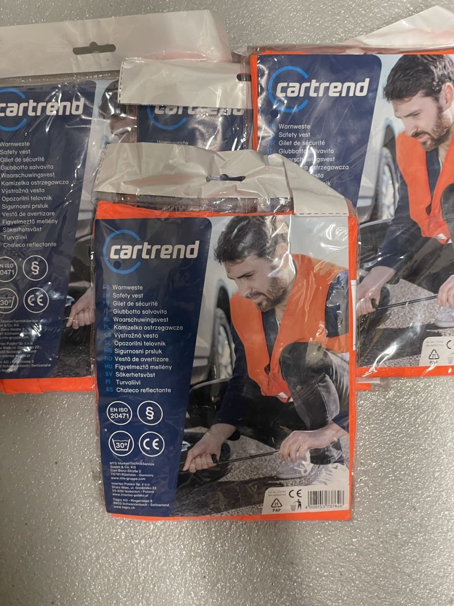 Gilets & Westen: 4x Warnweste Auto orange neu – Neu und originalverpackt aus Davos Dorf von Benji81992 2