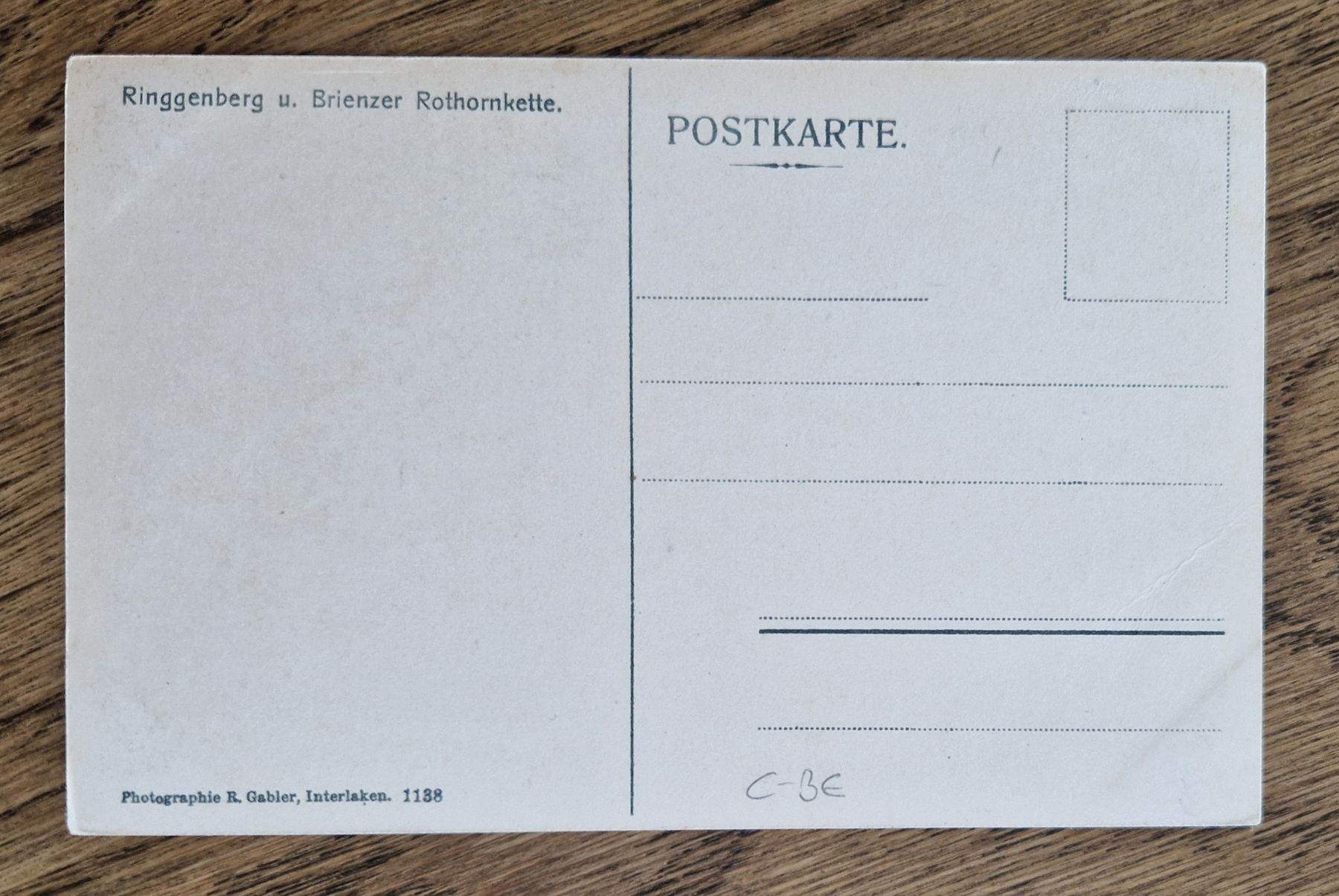 Cartoline postali: Ringgenberg und Brienzer Rothornkette – Usato da Ebikon venduto da Donar50 1