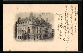 AK Lausanne, Hotel des Postes, 1901