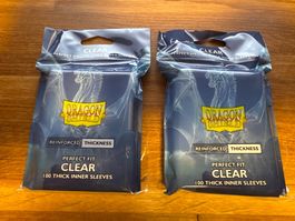 2x Dragon Shield Perfect fit thick clear inner sleeves