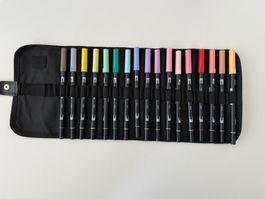 Tombow ABT Dual Brush Pen 2 Set à je 17 Farben in Rolletui