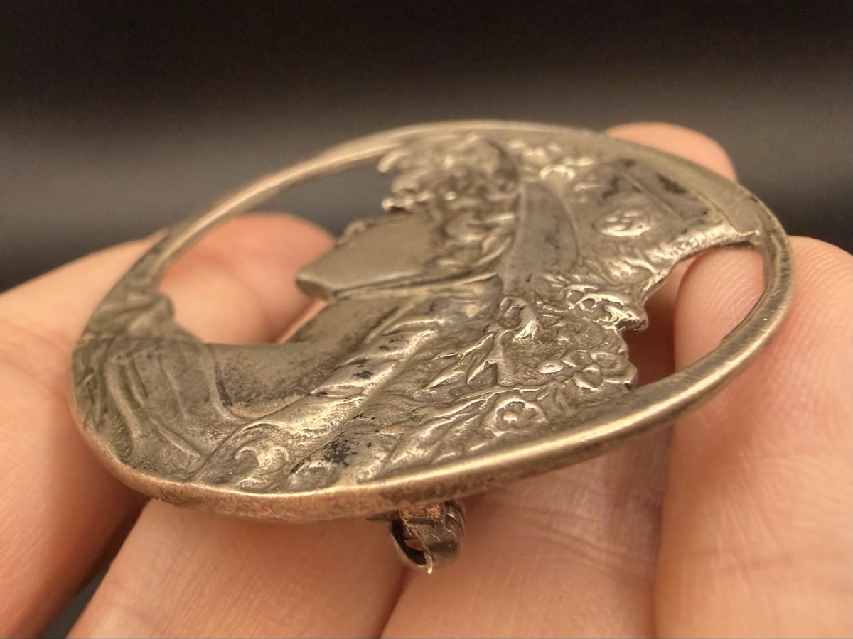Spille & Fermagli: Antike Jugendstil-Brosche aus 925er Silber – Usato da Lamone venduto da LaCantinaMagica 5