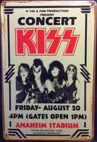 Rusty Blechschild-KISS-ANAHEIM STADIUM - 30 X 40 CM
