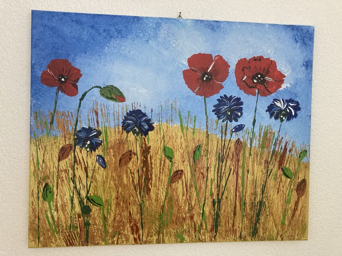 Dipinti: Acrylbild Weizenfeld  – Nuovo (secondo la descrizione) da Winkel venduto da soblu01012