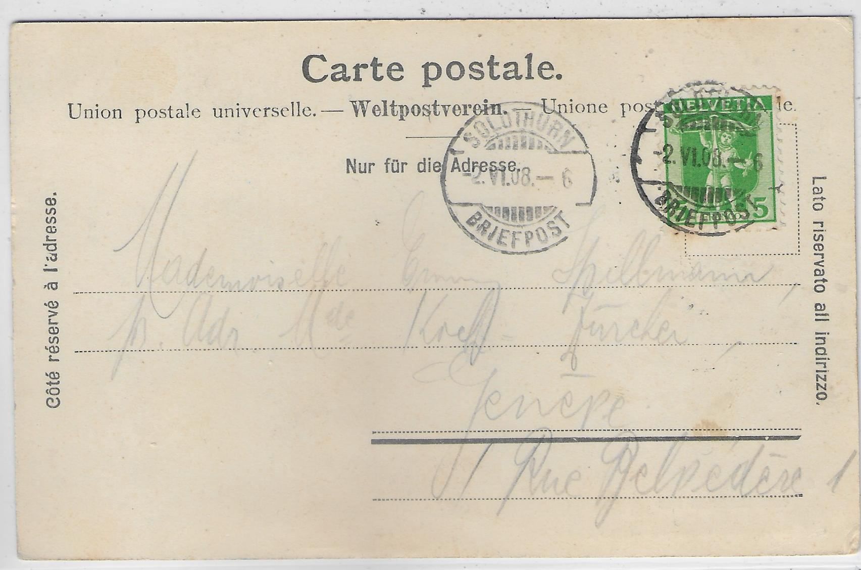 Cartoline postali: Solothurn vom Buchrain aus – Usato da Ettingen venduto da Kartenplanet 1