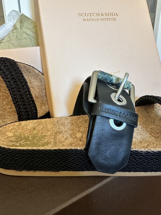 MAISON SCOTCH leather slides, 38, worn once! 8