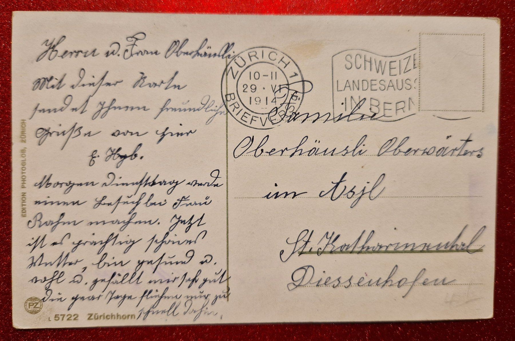 Cartoline postali: Zürichhorn 1914 – Usato da Melchnau venduto da Arthurius 1