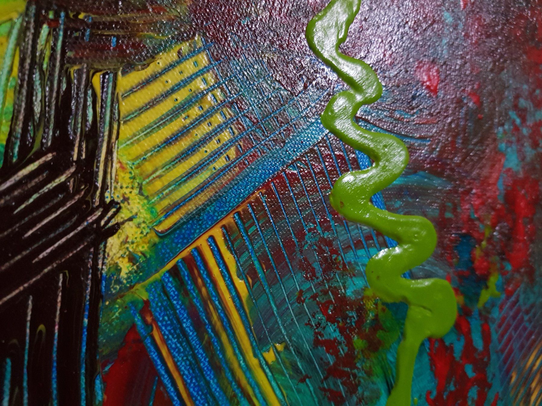 Dipinti: Painting: "Chaotic Synthesis", 40 x 60 cm canvas frame – Nuovo e nell'imballaggio originale da Turbenthal venduto da viw_48fr 3