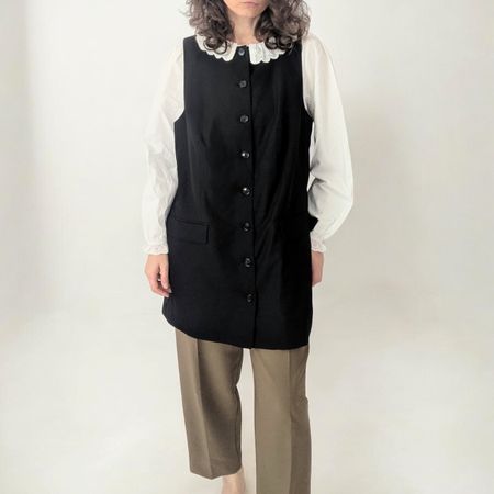 Weste H&M schwarz mit Knopfleiste Grösse 44/46