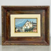 L. VICTOR — Paysage de voyage au Brésil, huile sur toile
