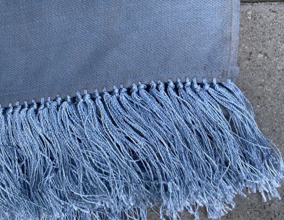 Foulard & Sciarpe: Schal hellblau mit Fransen 100% Wolle Neu – Nuovo e nell'imballaggio originale da Rabius venduto da bri_ca76 5