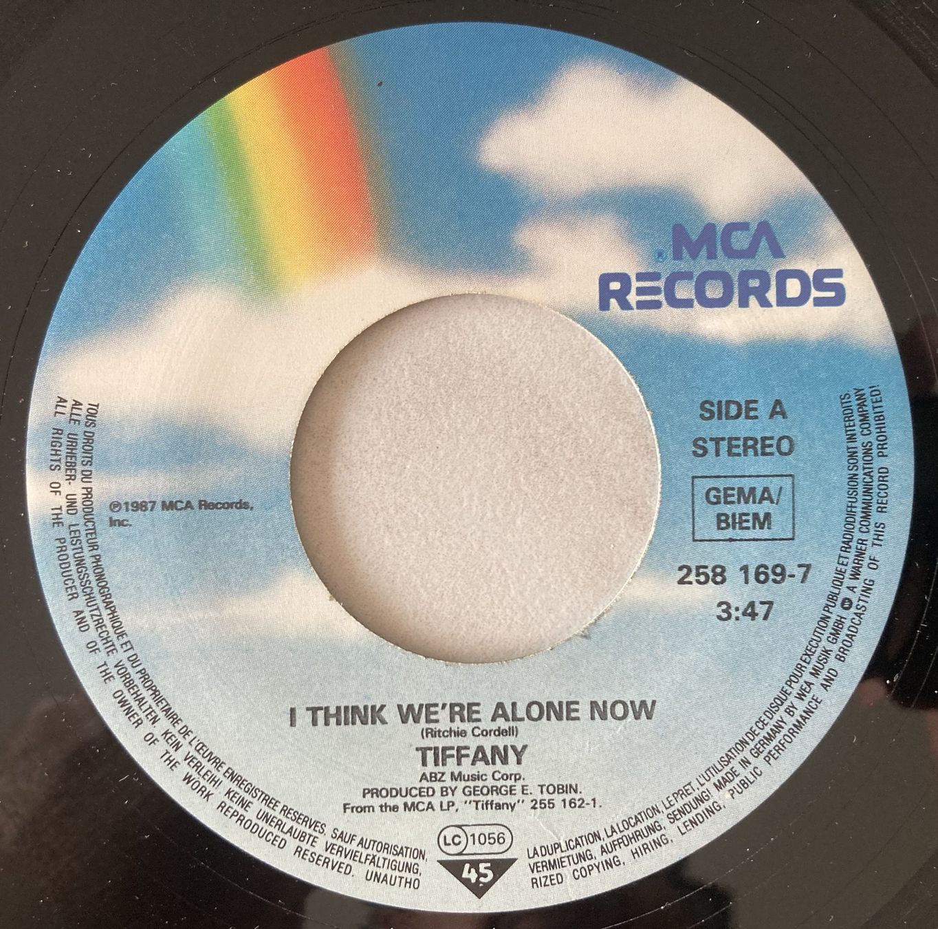 Schallplatten: TIFFANY - I THINK WE'RE ALONE NOW – Gebraucht aus Bottens von hotter-than-hell 2