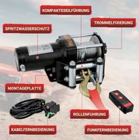 Elektrische Seilwinde 12V 1360KG Elektrowinde Motorwinde NEU